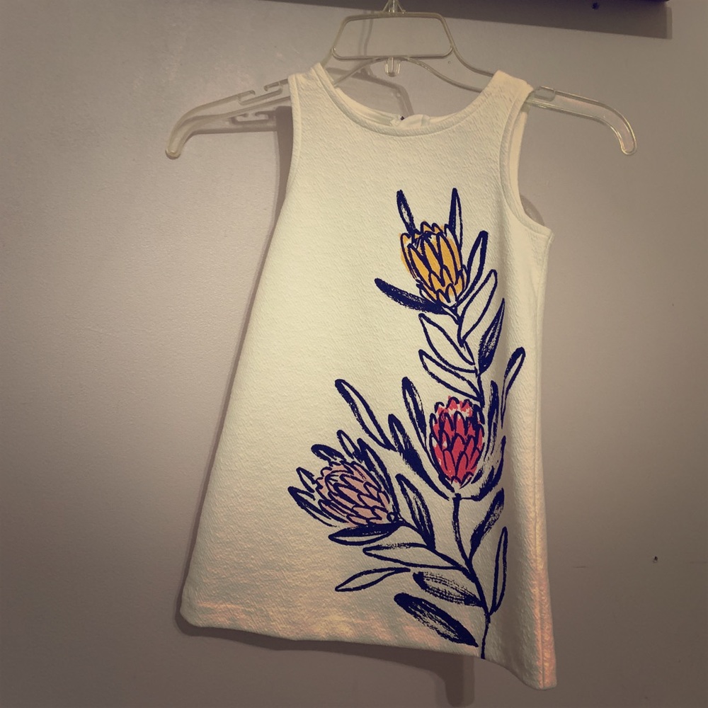Genuine Kids white and flowered dress